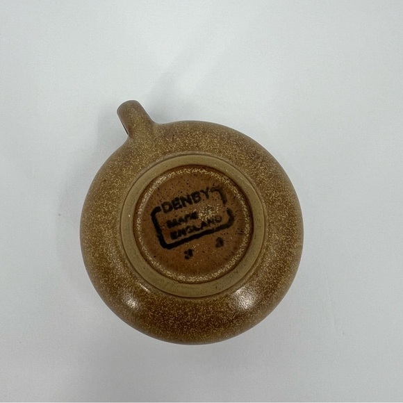 Denby Langley Stonewear Teacup Mug and Saucer Set Romany Brown - Picture 6 of 8